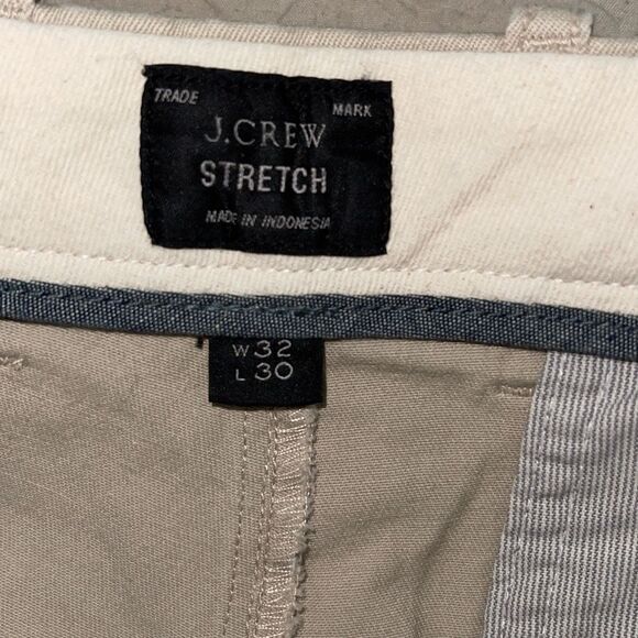 J. Crew Mens Stretch Straight Leg Chino Pants Khaki Size 32x30 - Picture 5 of 7
